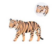 Platos de Tigre por 8 Und Safari Meri Meri
